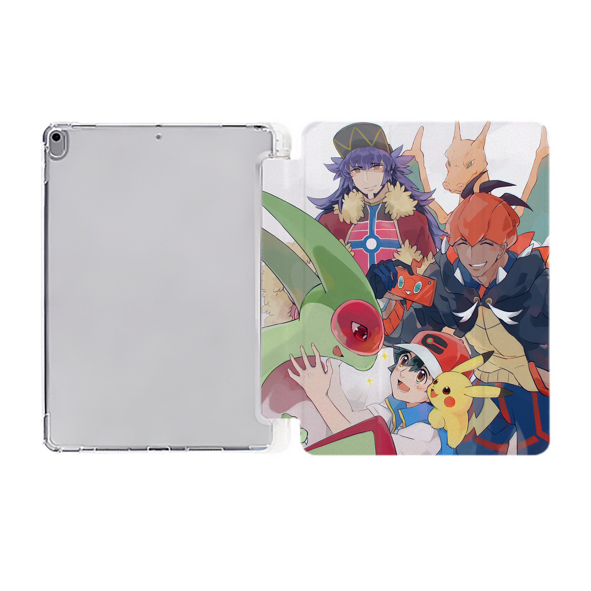 （画像用） ポケットモンスター Pokémon IPad ケース ペン収納付き 三つ折りスタンド PUレザー×シリコン 対応機種9.5/10.5/10.9インチ